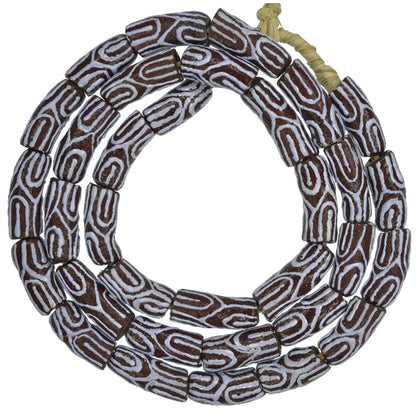 African Trade Beads - Fancy 9Mm Powder Glass Beads From Ghana