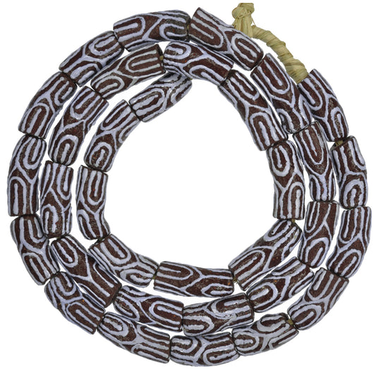 African Trade Beads - Fancy 9Mm Powder Glass Beads From Ghana