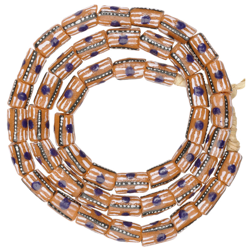 Handmade Ghanaian Powder Glass Beads, 9Mm, African Trade Beads