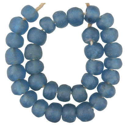 X-Large Translucent Krobo Glass Beads - Handmade African Trade Beads