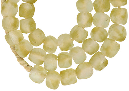 Translucent Krobo Glass Beads - Recycled African Trade Beads - cropped detail