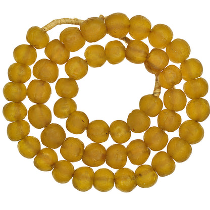 Translucent Krobo Glass Beads - 13-14Mm African Trade Strand