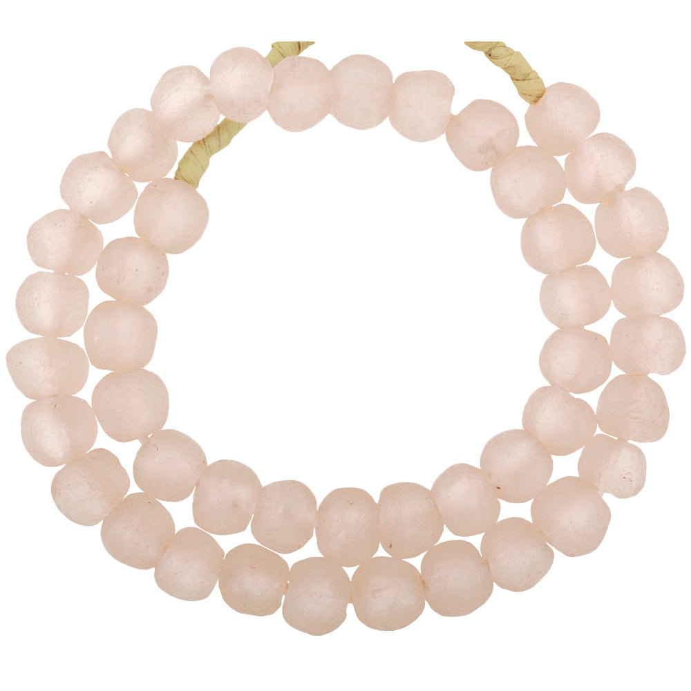 Translucent Krobo Powder Glass Beads - 13-14Mm, African Trade Beads