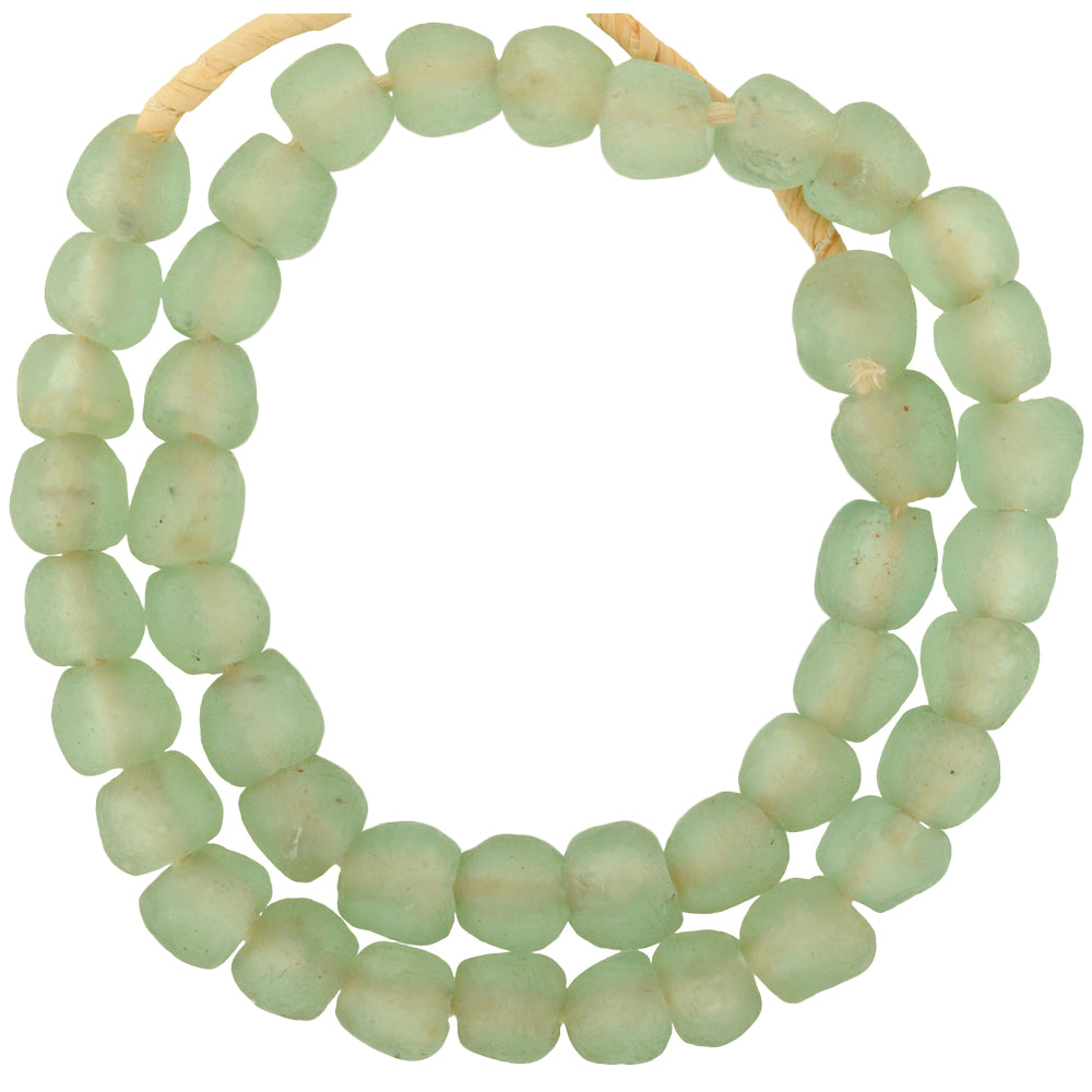 New Translucent Krobo Glass Beads - Recycled African Trade Beads - close-up