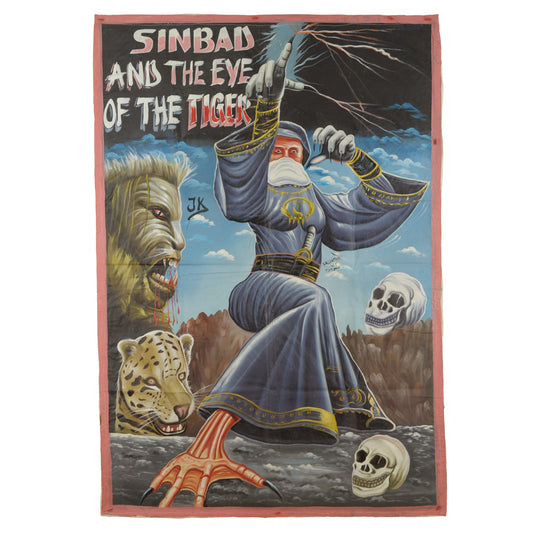 Hand-Painted Sinbad And The Eye Of The Tiger Movie Poster - Ghana