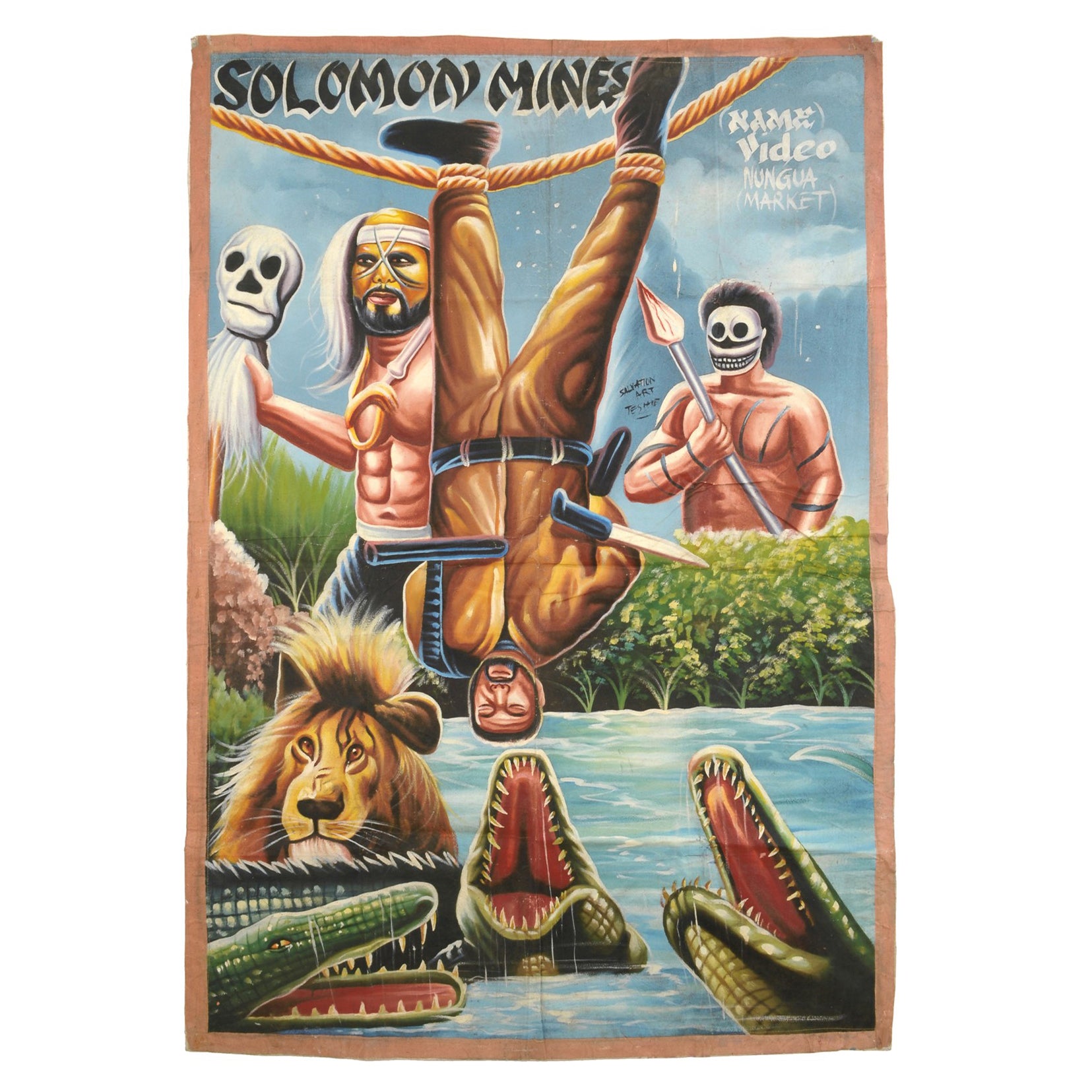 Authentic Hand-Painted King Solomon'S Mines Movie Poster