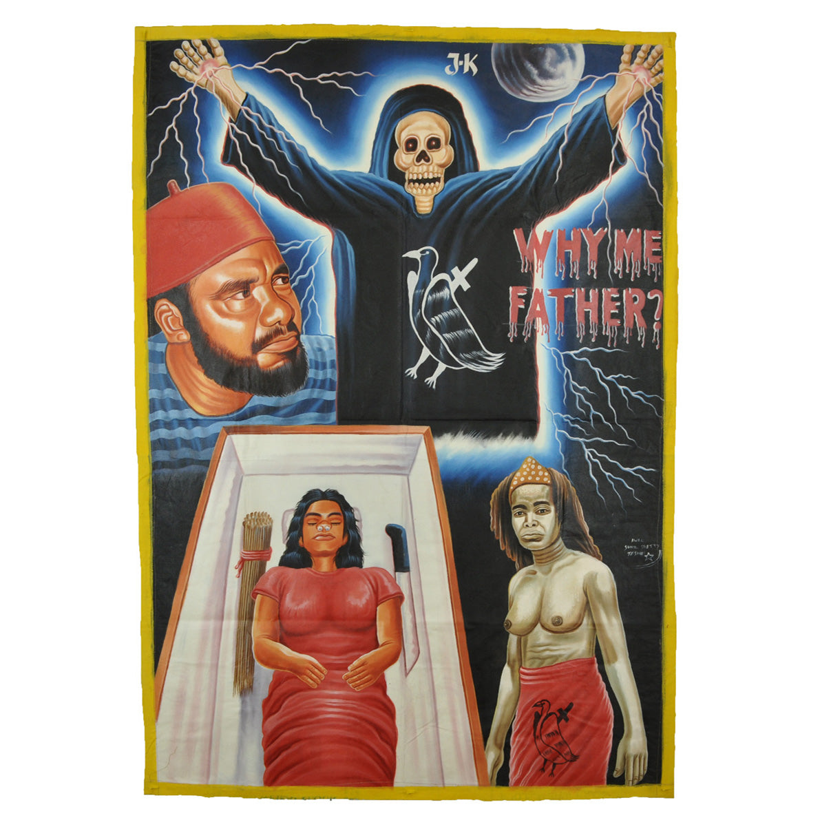 Why Me Father ? African Movie Poster - Hand Painted In Ghana