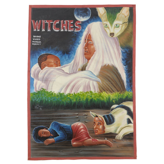 Witches African Movie Poster - Hand-Painted Ghanaian Art