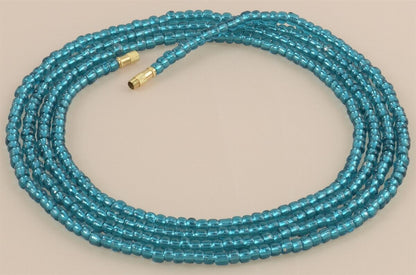Waist Beads African Belly Chain Body Handmade Glass Jewelry Weight Control Ghana - close-up