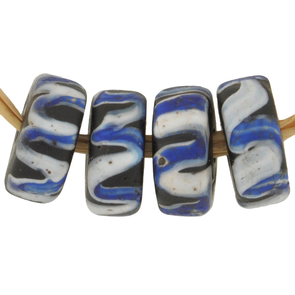 Rare Antique Venetian Fancy Wound Glass African Trade Beads 10-11Mm