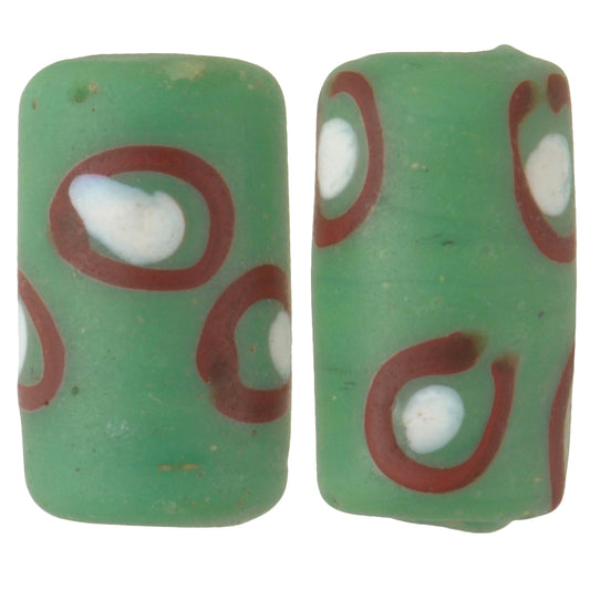 Rare Green "Eye" Antique Venetian Lampwork Beads - African Trade