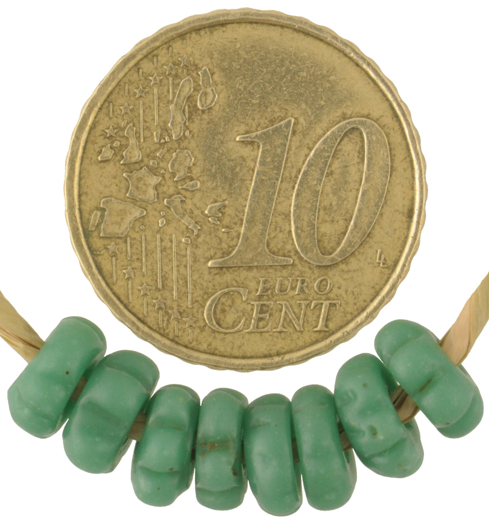 Rare Antique Fancy Venetian Lampwork Beads, 7Mm, African Trade Disks - alternate view