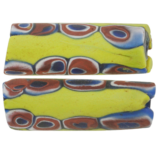 Antique Large Venetian Millefiori African Trade Beads, 29-30Mm