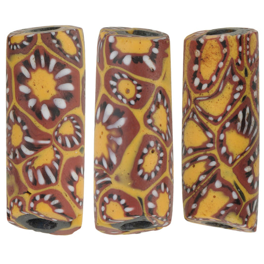 Rare Antique Large Venetian Millefiori Mosaic Glass African Trade Beads