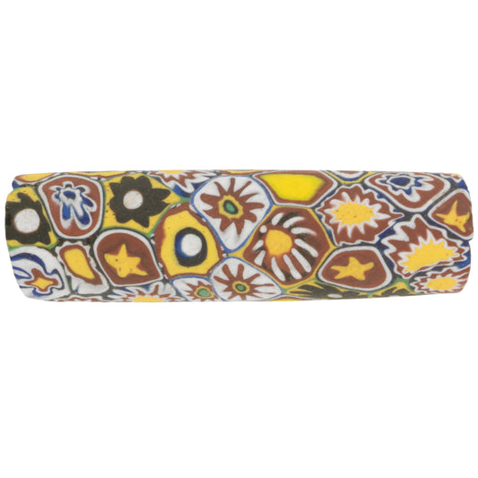 Rare Large Antique Multimurrine Millefiori Venetian Mosaic Glass Trade Bead - African Trade Beads