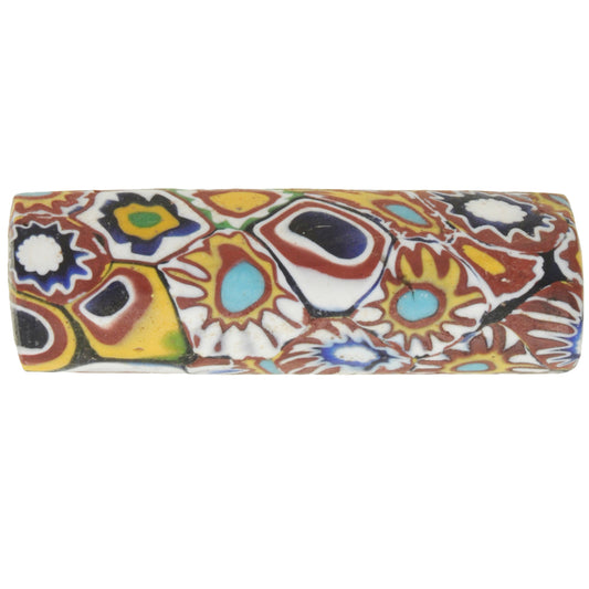 Rare Large Antique Multimurrine Venetian Millefiori Mosaic African Trade Bead
