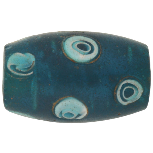 Rare Antique Large Oval Millefiori Venetian Mosaic Glass Trade Bead
