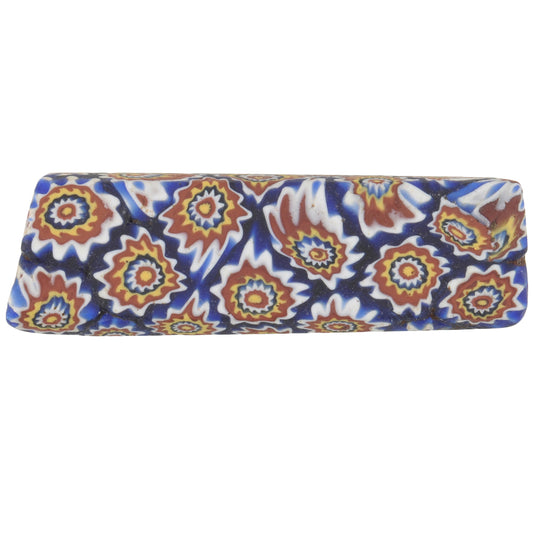 Rare Antique Venetian Millefiori Mosaic Glass Trade Bead - Large Rectangular Shape