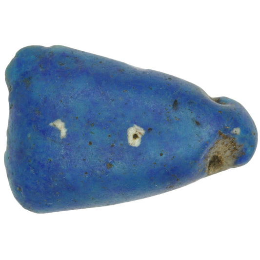 Rare Large Blue Kiffa Glass Bead - Handmade In Mauritania