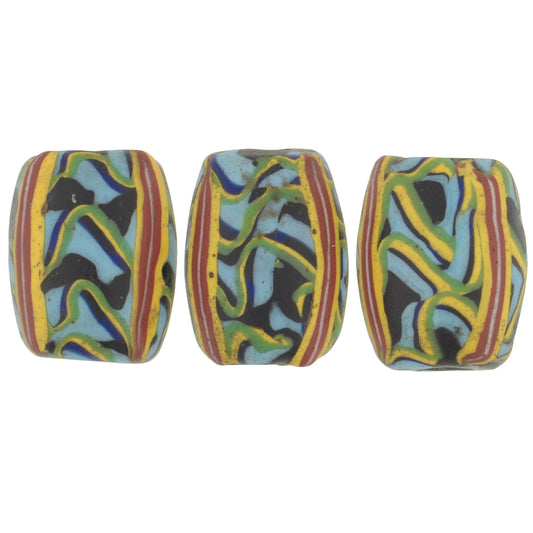 Rare Antique Fancy Venetian Lampwork Glass African Trade Beads 13Mm