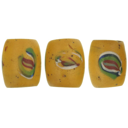 Rare Old "Eye" Fancy Venetian Lampwork Glass Trade Beads 14X12Mm