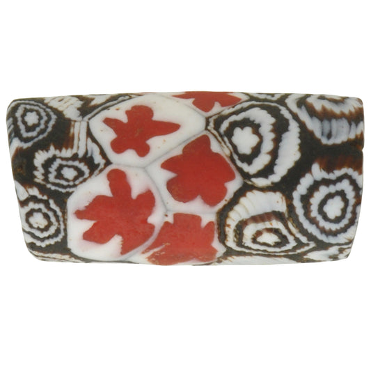 Antique Venetian Millefiori Mosaic Glass Trade Bead, 23X11Mm