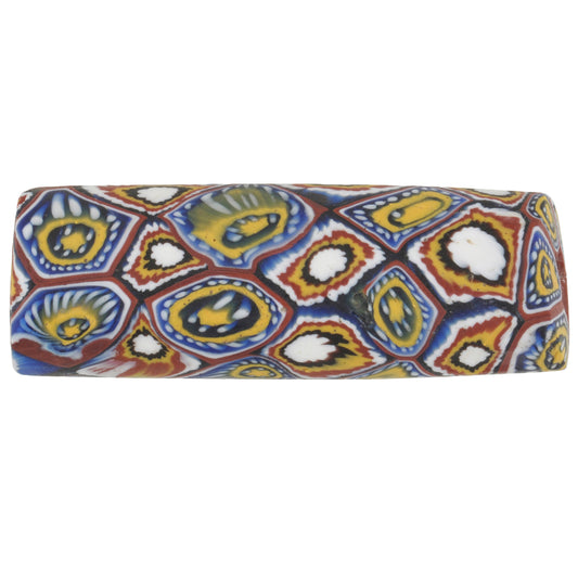 Rare Large Antique Millefiori Venetian Glass Trade Bead, 39X13Mm