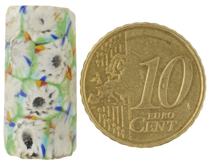 Rare Antique Large Venetian Millefiori Mosaic Glass Trade Bead, 23X11Mm - alternate view