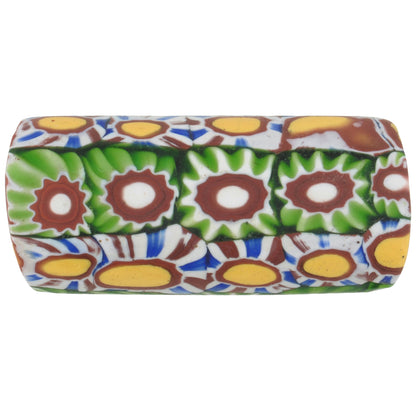 Rare Antique Venetian Millefiori Mosaic Glass Trade Bead, 31X14Mm