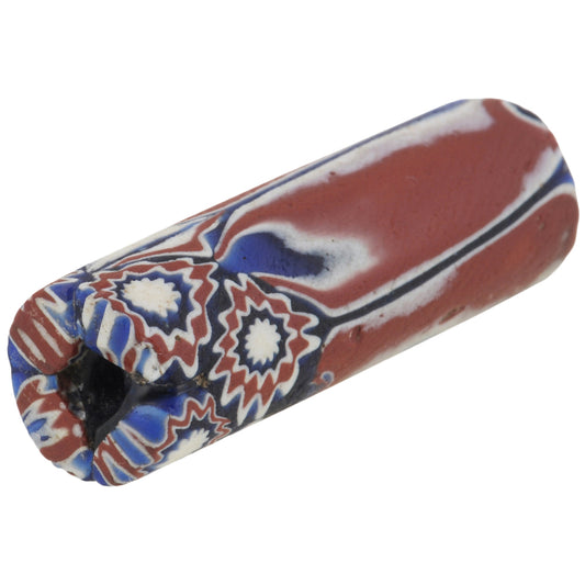 Rare Large Antique Venetian Millefiori Mosaic Glass Trade Bead 37X12Mm