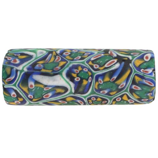 Antique Large Millefiori Venetian Mosaic Glass Trade Bead, African Trade