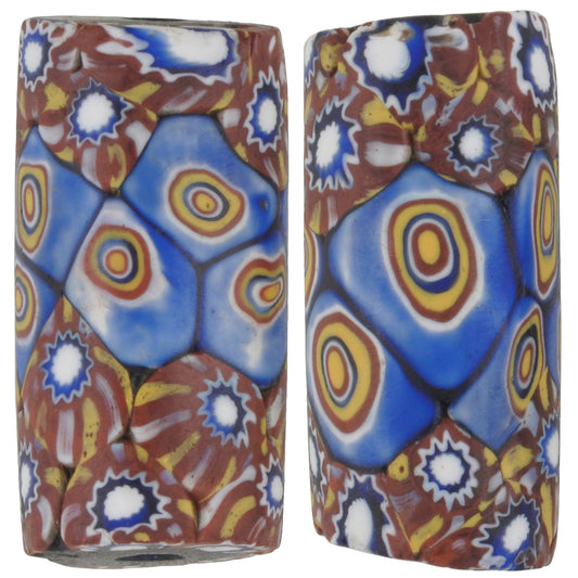 Antique Large Millefiori Mosaic Glass Trade Beads - African Trade