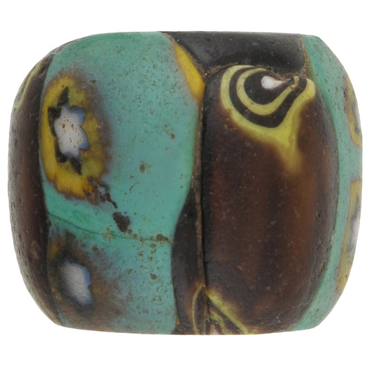 Antique Large Venetian Millefiori Mosaic Glass Trade Bead - African Trade Beads