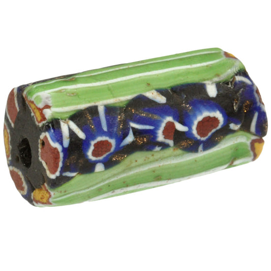 Antique Rare Millefiori Trade Bead With Aventurine - Venetian Mosaic Glass Bead