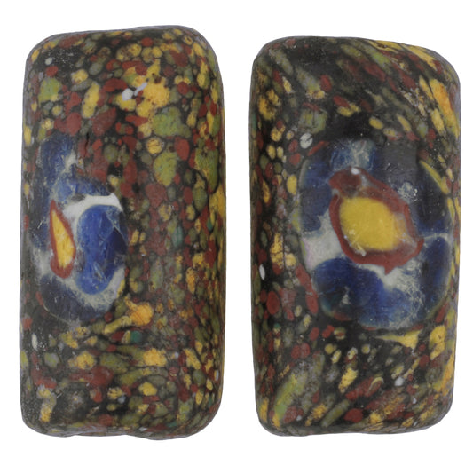 Rare Antique Venetian Millefiori Glass Trade Beads 19X10Mm