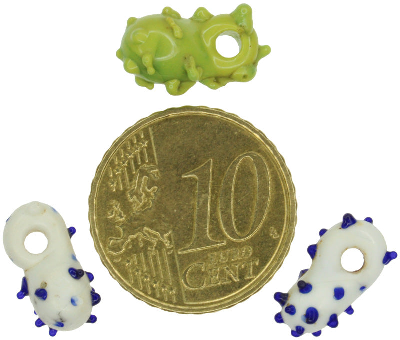 Rare Antique Fancy Venetian Lampwork Trade Beads 12-13Mm - African Glass - alternate view