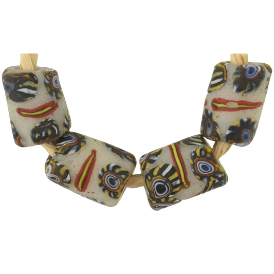 Rare Antique Venetian Millefiori Mosaic Glass Trade Beads - African Trade