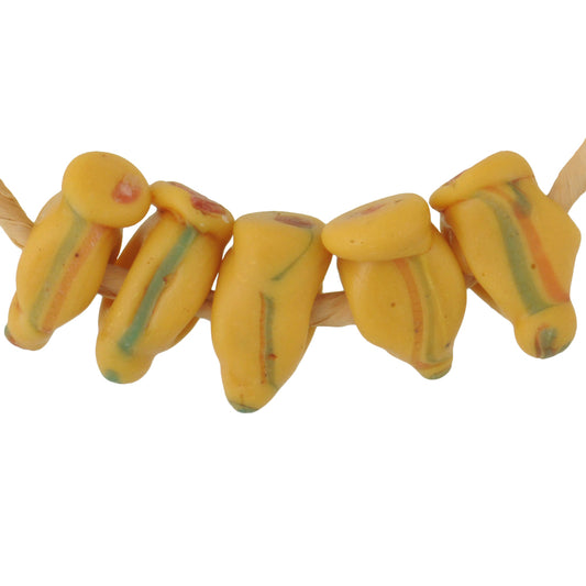 Nice Rare Old Fancy Venetian Wound Glass Beads African Trade Sb-30503