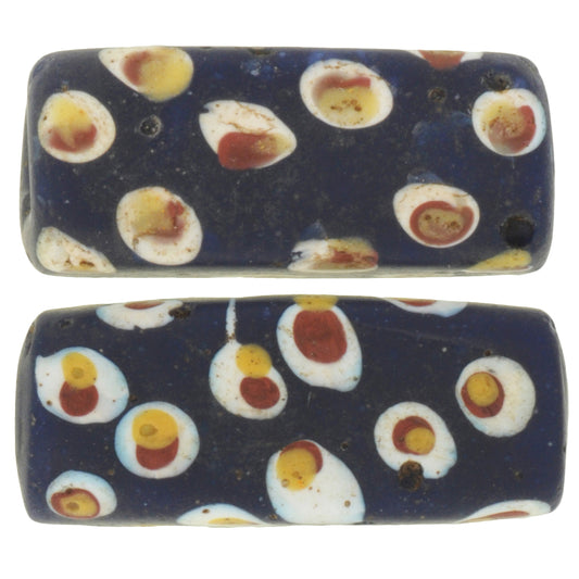 Antique Rectangular Venetian Eye Glass Trade Beads, Late 1800S-1900S