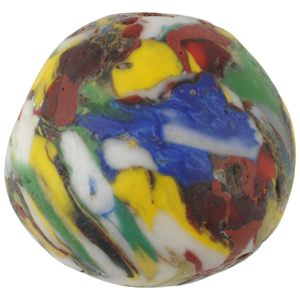 Large African Recycled Glass Trade Beads - Krobo Ghana 26X24Mm