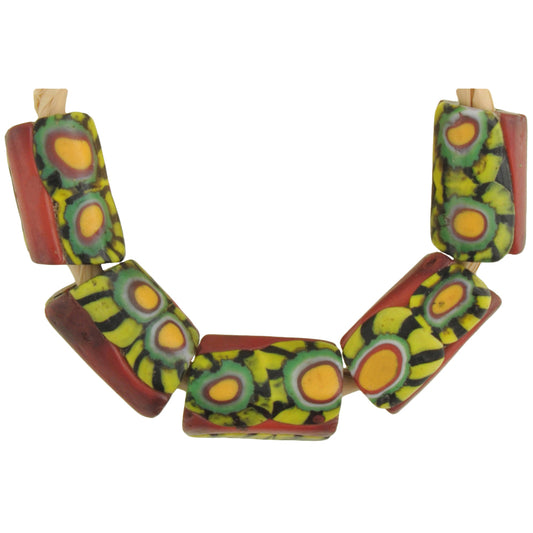 Antique Venetian Millefiori African Trade Beads - Mosaic Glass, 11Mm