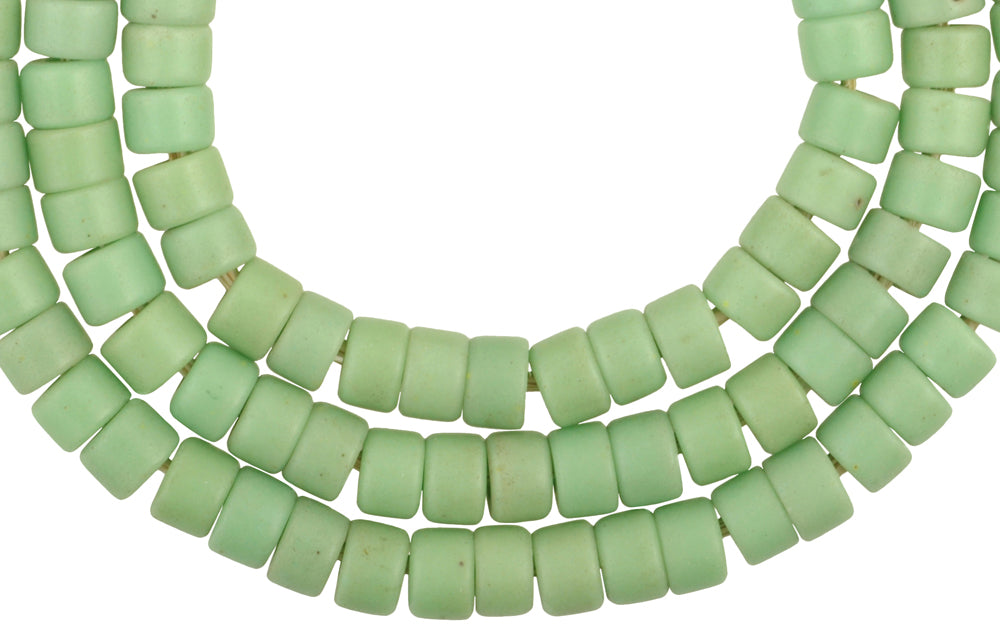 Vintage African Trade Beads - 7Mm Czech Bohemian Glass Tile Beads - alternate view