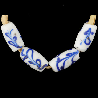 Rare Antique Dutch Delft Fancy Venetian Lampwork Glass Trade Beads