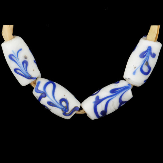Rare Antique Dutch Delft Fancy Venetian Lampwork Glass Trade Beads