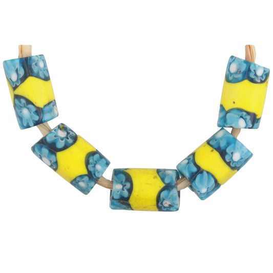 Antique Banded Millefiori Venetian Mosaic African Trade Beads