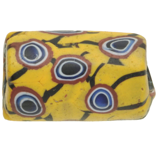 Antique Venetian Millefiori Mosaic Glass Trade Bead, 22Mm, African Trade