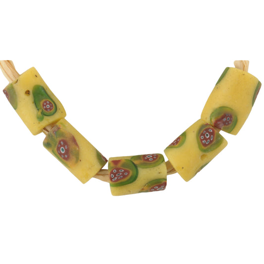 Antique Matching Venetian Millefiori African Trade Beads 10-11Mm
