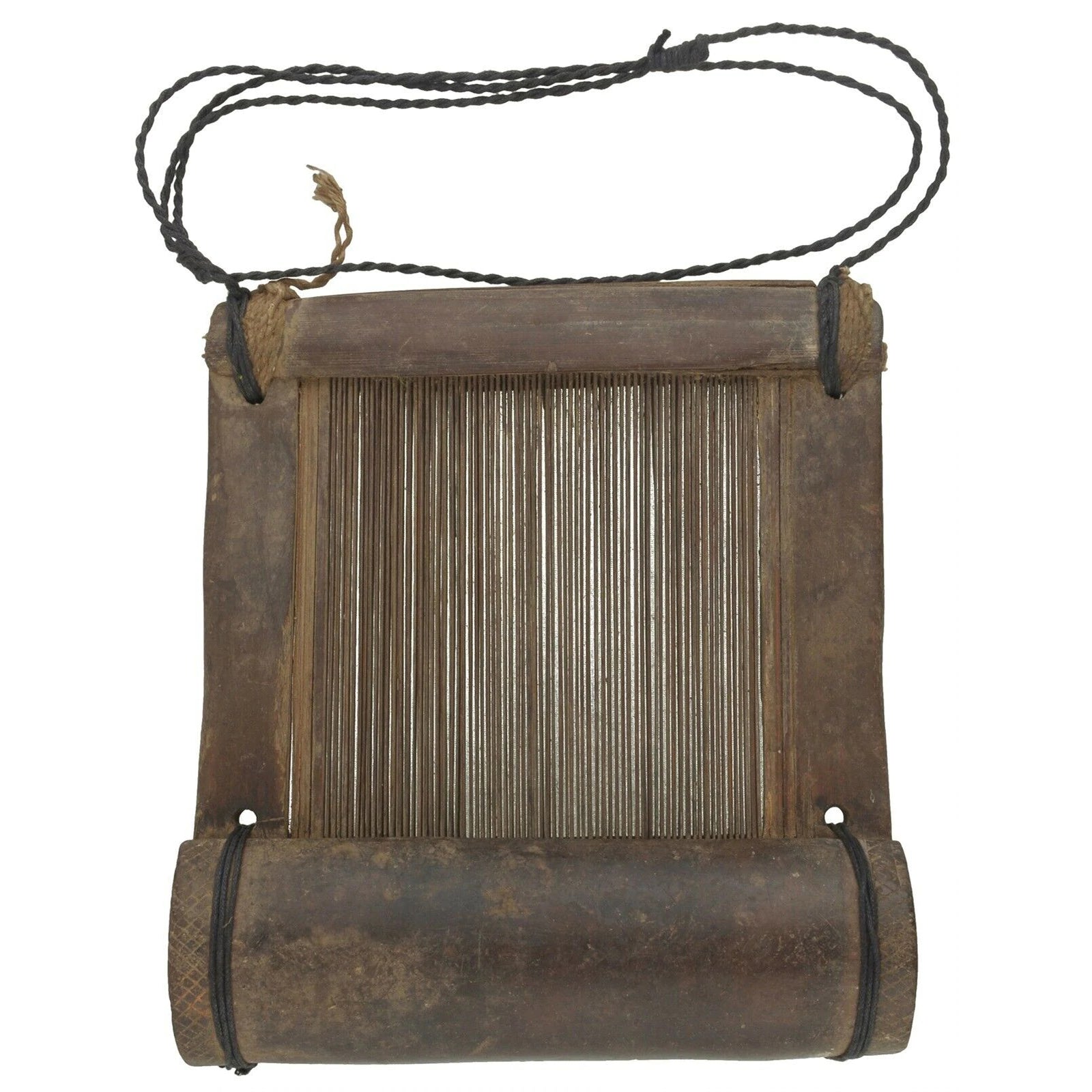 African Art Old Kente Loom Wooden Weaving Tool For Woven Cloth Ashanti Ghana