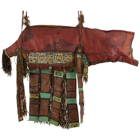 Camel Saddle Bag Old African Tuareg Leather Sahara Niger Mali Sahara Bedouin
