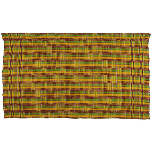 Vintage Handwoven Ashanti Kente, Woman Size 75½″×43½″ – Ghana Cloth